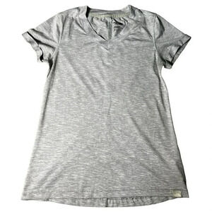 THE NORTH FACE Hyperlayer Flash Dry Short Sleeve V-Neck Gray Size small Workout